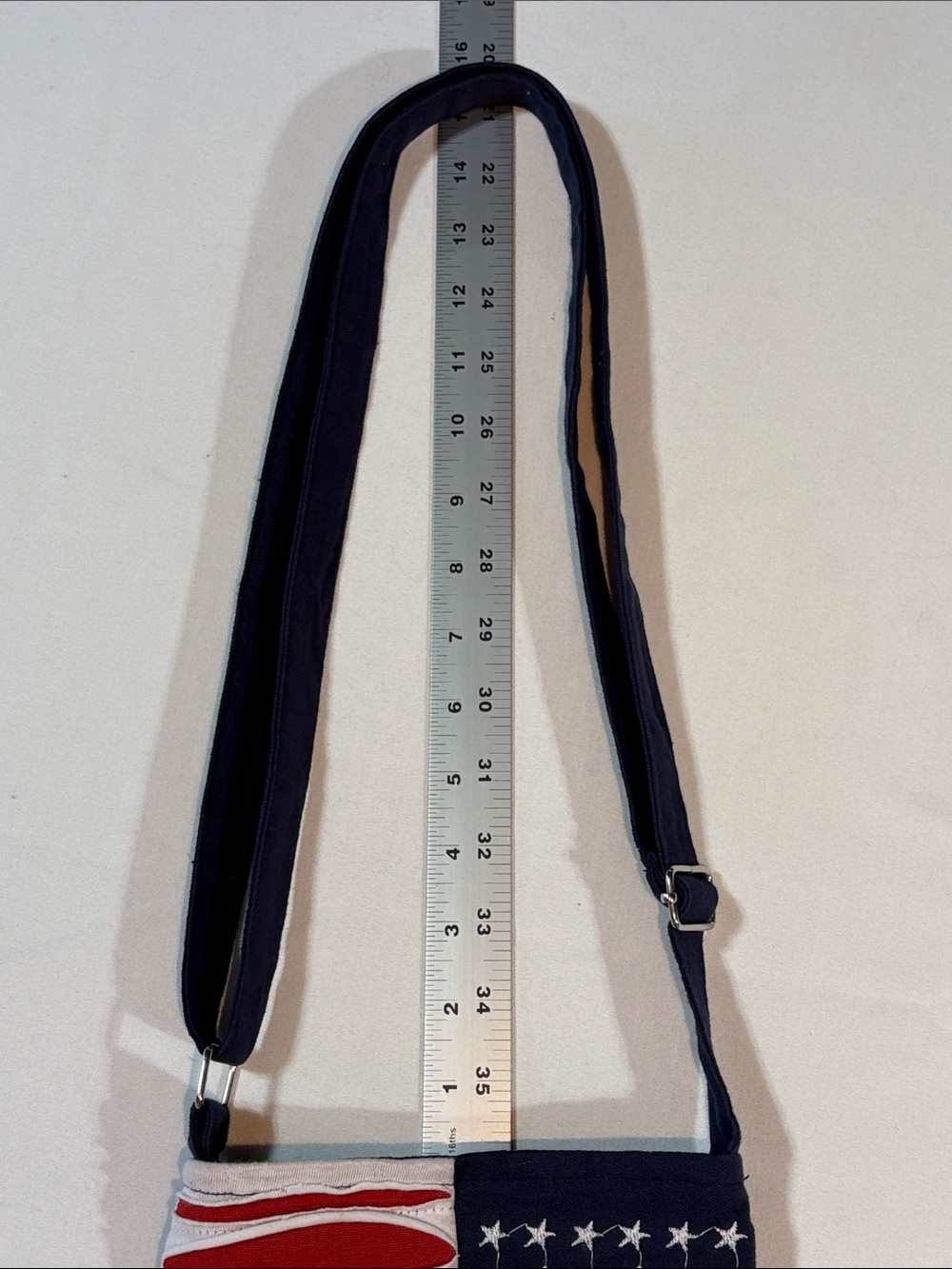 Patriotic Red White & Blue Crossbody Bag Handmade - Picture 5 of 9